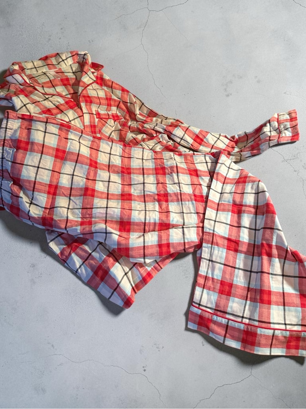 Wondershop Red and Cream Plaid Men’s Pajama Set
